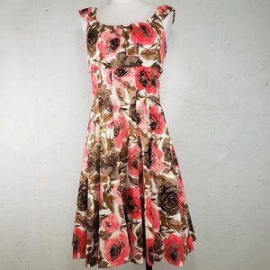 Maggy London Fit & Flare Cotton Floral Sundress, 8
